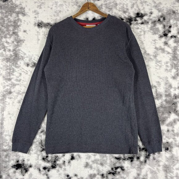 Farah Sweater Mens Size Small‎ Gray Ribbed Knit Cotton Winter Comfort Casual - Picture 1 of 14
